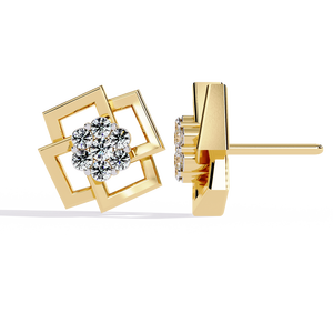 Pendientes Brillantes de Oro de 18K con Diamante Cultivado en Laboratorio, Pendientes de Diamantes Premium - Product Image 4