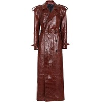 Manteau long imperméable en cuir véritable pour femme, couleurs personnalisées, imprimé vintage, élégant, chaud et tendance pour l'hiver