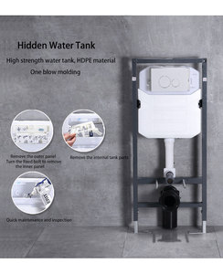 Armoire à <span class=keywords><strong>eau</strong></span> monobloc sans rebord montée en céramique Wc suspendu Prix <span class=keywords><strong>Toilette</strong></span> à suspension murale en or rose - Product Image 6