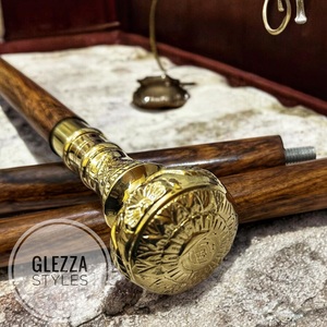 Handmade <b>Victorian</b>-Style <b>Wooden</b> Walking Sticks Antique Solid Brass Handle Unique Walking Canes for Family Relatives Gift Ideas - Product Image 3