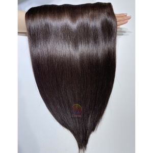 Cyhair venta al por mayor recto #2 Color vietnamita extensión de cabello crudo largo Natural marrón oscuro Halo extensiones de cabello para mujeres - Product Image 2