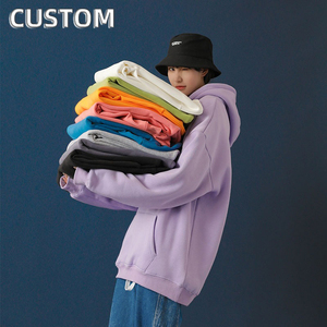 Sweat-shirts à capuche d'hiver pour femmes de haute qualité, coupe oversize, avec logo personnalisé, en molleton de coton épais 300g, avec poche - Product Image 4