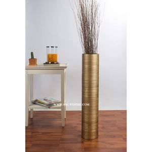 Jarrón de flores de Color dorado de diseño Simple de Metal de buena calidad para el hogar y la boda, jarrón floral decorativo hecho a mano - Product Image 3