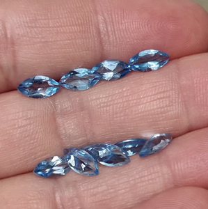 Topaze bleue suisse naturelle en forme de marquise à facettes bleues pierres précieuses en vrac fournisseur de gros bijoux meilleur prix d'usine - Product Image 3