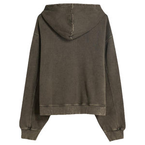 2025 último logotipo personalizado bordado de alta calidad 100% algodón francés Terry Sudadera con capucha de gran tamaño Streetwear sudaderas con capucha lavado frente sólido - Product Image 2