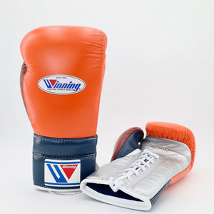 Guantes de Boxeo Profesionales de Cuero de Alta Calidad, Guantes de Boxeo Winning con Cordones y Logotipo Personalizado, Mejores Guantes de Competición - Product Image 1