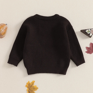 Fabricant de couleur noire automne hiver en gros nouveau pull doux rayé garçons tricots décontractés - Product Image 3