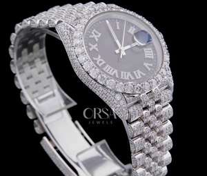 นาฬิกาข้อมือเพชรมอยส์ซอไนต์ประดับเพชรแบบกำหนดเองได้คุณภาพสูงมีหินควอตซ์กันน้ำ - Product Image 2