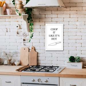 Affiche de chanson de cuisine Chop It Like It's Hot, 20 x 30 cm, toile et bois - Product Image 1