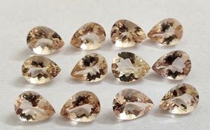 Color melocotón natural Morganita Pera 6x8mm Facetado Excelente calidad-Morganita suelta - Product Image 5