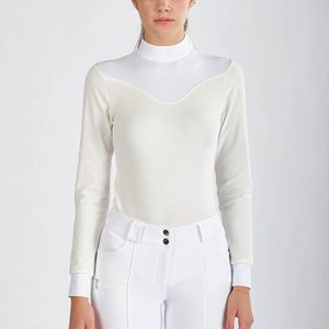 Camisas personalizables de alta demanda para mujer, capa Base, ropa ecuestre al por mayor, camisa para montar a caballo - Product Image 4