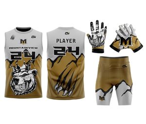 Ensemble de football 7v7 personnalisé, respirant, compressif, antibactérien, à séchage rapide, uniformes d'entraînement, kit de maillots 7 contre 7, taille plus, ensemble de maillots 7v7 - Product Image 1