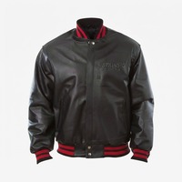 Veste de baseball en cuir PU style streetwear avec broderie personnalisée, veste universitaire, veste de baseball en laine contrastée