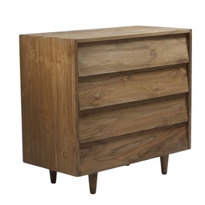 Armario minimalista de teca para dormitorio, como cómoda con cajones, hecho de madera para amueblar casas minimalistas y conjuntos de muebles para dormitorio. - Product Image 3