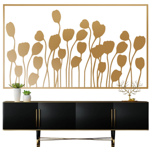 Nouveau Design Moderne Artisanat Métal Feuille D'or Personnalisé Mur Art Intérieur Décoratif En Métal Suspendu Designer Mur Art Chambre Décoration - Product Image 4