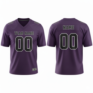 เสื้ออเมริกันฟุตบอลผู้ชายแบบกำหนดเอง ผ้าโพลีเอสเตอร์ 100% ระบายอากาศได้ดี ชุดกีฬาไซส์ใหญ่ แขนสั้น ชุดทีมแบบส่วนตัว - Product Image 5