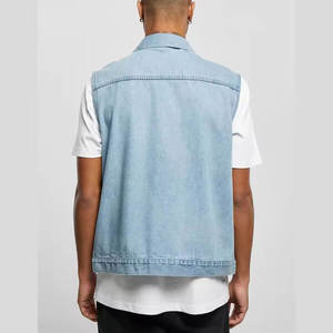 Chaleco Vaquero Informal de Invierno de Alta Calidad para Hombre, Ropa Exterior Transpirable 100% Algodón, Chaleco Vaquero Personalizable con Logotipo para Hombre - Product Image 2