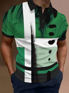 เสื้อโปโลมีกระดุมสำหรับผู้ชายเสื้อยืดแฟชั่นแขนสั้นลำลองสำหรับฤดูร้อนเสื้อยืดผู้ชายเสื้อสำหรับเล่นกอล์ฟแนวสตรีท - Product Image 3