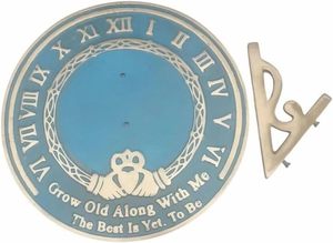 Reloj de Sol de Latón Macizo de 8 Pulgadas con Acabado Antiguo, Reloj de Jardín con Números Romanos, Elegante Decoración para Exteriores y Hogar, Regalo - Product Image 5