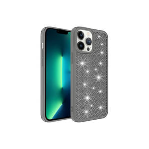 Funda de Silicona Netzy Premium de Lujo con Diseño Brillante de Nieve para iPhone 13 Pro Max Plus, Estilo Mármol Negro, Función Protectora - Product Image 1