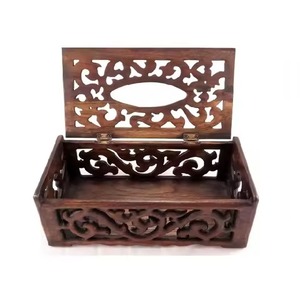 Nouveauté Porte-mouchoirs en bois artistique pour salon Spa ou réception Bureau d'exposition - Product Image 6