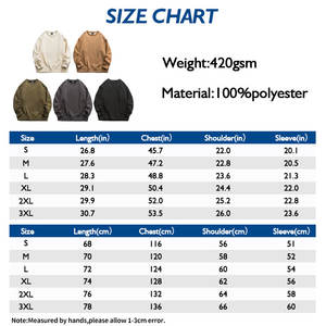 Sweat-shirt personnalisé pour hommes 100% Polyester 420G Tissu en daim surdimensionné Polaire O-Neck Retro Blank Embroidery Sweatshirt pour hommes - Product Image 3