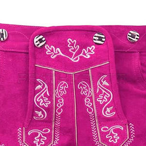 Pantalones cortos de cuero bávaro de talla grande personalizados para uso informal Pantalones cortos de cuero bávaro de cintura elástica holgados al por mayor - Product Image 5