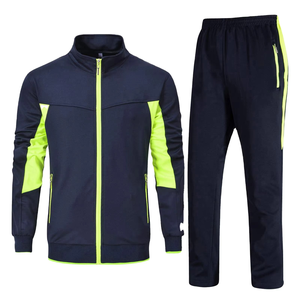Vêtements pour hommes Tissu polaire en polyester Conception personnalisée Logo imprimé OEM Survêtement Ensemble à fermeture éclair Jogging actif Survêtements - Product Image 3