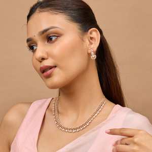 Zircon Necklace 186552 Elegant <b>Wedding</b> <b>Accessory</b> with Dazzling Zircon Stones - Product Image 3