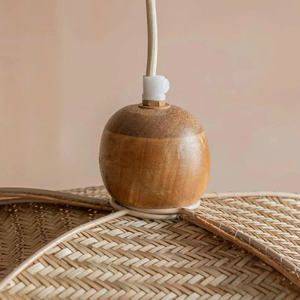 Exquisite Flower Shape <b>Rattan</b> <b>Wall</b> Lamp Handcrafted Natural Wicker Decorative <b>Wall</b> <b>Lighting</b> For Bedroom Living Room Essentials - Product Image 2