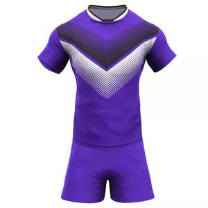 OEM conception personnalisée sublimation nom et numéro rugby football porter des ensembles d'uniformes 100% polyester adultes prix bon marché - Product Image 1