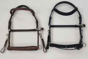 Fancy White Stitching Horse Halters Synthetic Nylon Halter Head Collar - Product Image 3