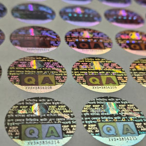 Etiquetas Adhesivas Redondas Personalizadas con Holograma Plateado, Material de Papel con Efecto Holográfico, Modelo de Etiqueta Digitech P2 - Product Image 1