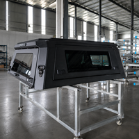 Capot de camionnette en aluminium rigide avec verrouillage à clé et fenêtres coulissantes