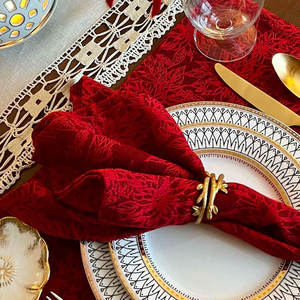 Latest Design Modern Style Pure Cotton <b>Linen</b> Customized Embroidered Dinning Table <b>Placemat</b> - Product Image 5