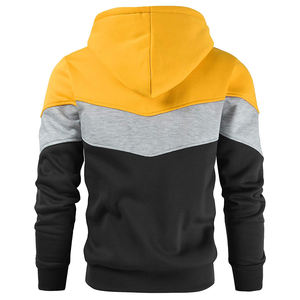 Sweat-shirt pour homme personnalisé en gros, coton décontracté, coton lourd, uni, bicolore, couleur contrastée, sweat-shirt basique d'hiver, impression numérique - Product Image 2