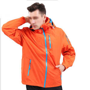 Veste coupe-vent pour homme de haute qualité, imperméable, avec logo sur le devant, à capuche, vente en gros, fourniture directe d'usine, service OEM - Product Image 2