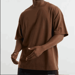 T-shirt surdimensionné vintage pour hommes personnalisé en gros pour le printemps été lourd 100% coton coupe ample respirant pour adultes - Product Image 1