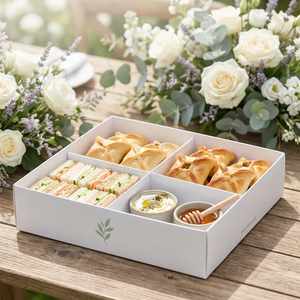 Caja para Pastelería con Separador, Contenedor Multi-Compartimento de Papel Kraft para Pasteles y Galletas - Product Image 4