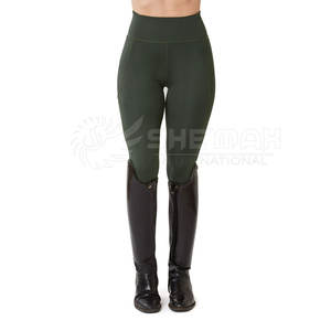 OEM personalizado de las mujeres transpirable ligero elástico duradero poliéster Spandex cintura elástica mallas de equitación ecuestre - Product Image 1
