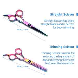 Kit DE ASEO Manual para mascotas 4 en 1 de bajo ruido, afeitadora, recortadora y tijeras de corte suave con peine para perros y gatos para tiras de prueba veterinarias - Product Image 5