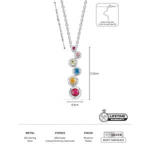 Pendentif linéaire sucette pour femmes à la mode alliage plaqué rhodium cuivre laiton et Zircon bijoux avec chaîne à maillons cadeau parfait - Product Image 4