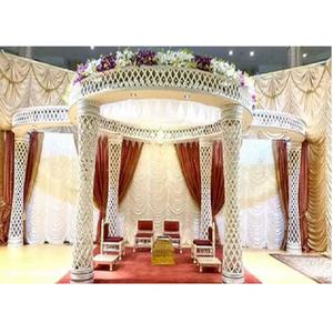 Increíble tema BLANCO CRISTAL Mandap decoración tema elegante Pilares de cristal boda Mandap cristal blanco Mandap para boda - Product Image 1
