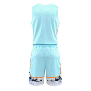 เสื้อบาสเก็ตบอลแขนกุดของผู้ชายชุดบาสเก็ตบอลชุดกีฬาแบบสั่งทำเทคนิคการพิมพ์แบบใหม่ล่าสุด - Product Image 2