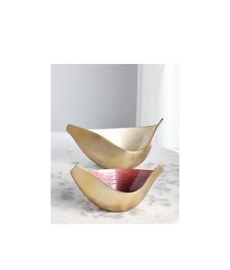 Bol en laiton à larges bords avec des illustrations complexes et un éclat doré idéal pour le service festif ou le style de l'espace ethnique - Product Image 2