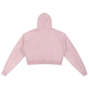OEM ODM Oversize Crop Drop Shoulder Hoodies para mujeres Custom Streetwear Pullover Hoodie Bulk Factory Supplier - Product Image 4