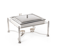 Plat de service de buffet hôtelier en acier inoxydable/fer/résine au design magnifique, taille et forme personnalisables