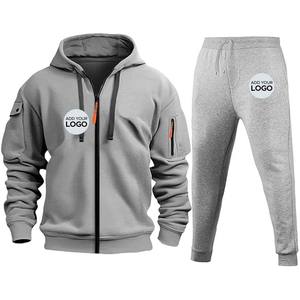 Chándales para hombre, sudaderas con capucha y pantalones de chándal de 2 piezas, conjuntos atléticos tácticos, trajes deportivos - Product Image 3