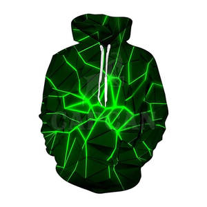 เสื้อคลุมมีฮู้ดแขนยาวพิมพ์ลาย3D สำหรับผู้ชาย XS ไซส์100% ใหม่ - Product Image 1