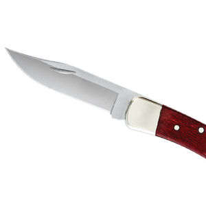 Wood Handle <b>Lock</b> Folding Utility Knife Stainless Steel Blade Dishwasher Safe Modern Design for Multipurpose Outdoor Use Pocket - Product Image 6